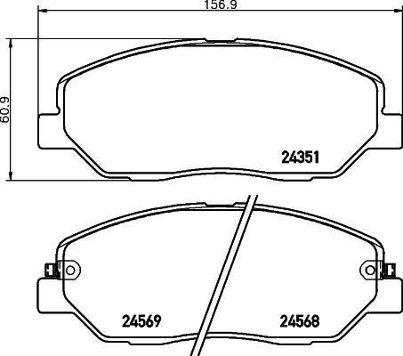 Cobreq N-1243 - Тормозные колодки, дисковые, комплект autospares.lv