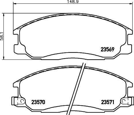 Cobreq N-1250 - Тормозные колодки, дисковые, комплект autospares.lv