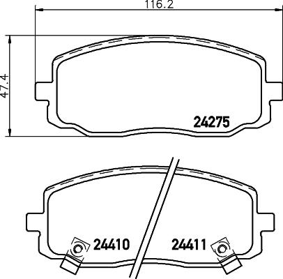 Cobreq N-1264 - Тормозные колодки, дисковые, комплект autospares.lv