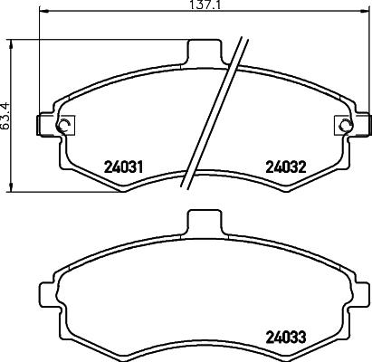 Cobreq N-1280 - Тормозные колодки, дисковые, комплект autospares.lv