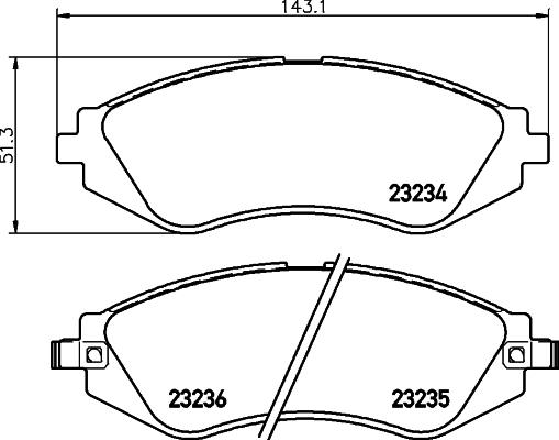 Cobreq N-1223 - Тормозные колодки, дисковые, комплект autospares.lv