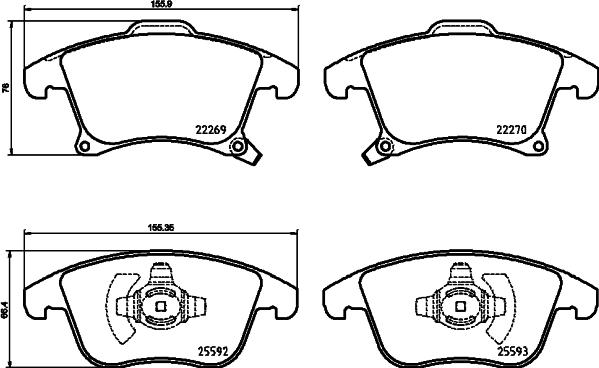 Cobreq N-1786 - Тормозные колодки, дисковые, комплект autospares.lv