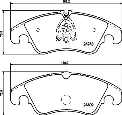 Cobreq N-1736 - Тормозные колодки, дисковые, комплект autospares.lv