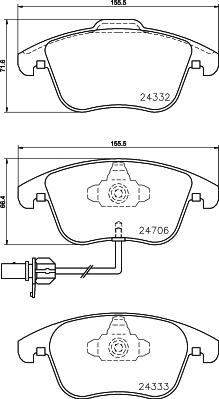 Cobreq N-1738 - Тормозные колодки, дисковые, комплект autospares.lv