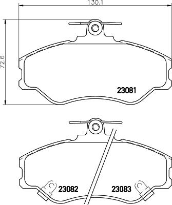 Cobreq N-893 - Тормозные колодки, дисковые, комплект autospares.lv