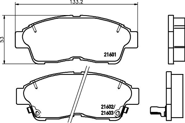 Cobreq N-841 - Тормозные колодки, дисковые, комплект autospares.lv