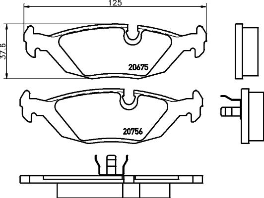 Cobreq N-865 - Тормозные колодки, дисковые, комплект autospares.lv