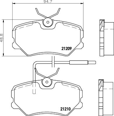 Cobreq N-881 - Тормозные колодки, дисковые, комплект autospares.lv