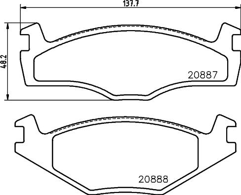 Cobreq N-883 - Тормозные колодки, дисковые, комплект autospares.lv