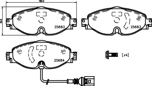 Cobreq N-298C - Тормозные колодки, дисковые, комплект autospares.lv