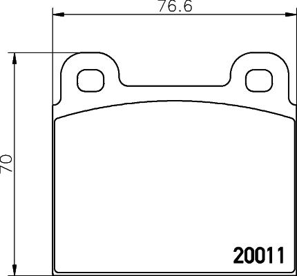 Cobreq N-208P - Тормозные колодки, дисковые, комплект autospares.lv