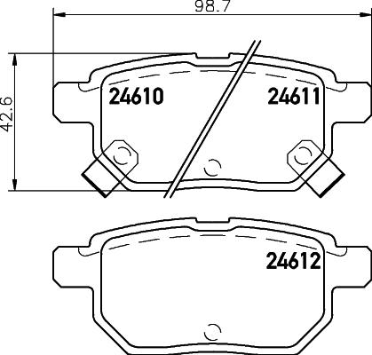 Cobreq N-2073 - Тормозные колодки, дисковые, комплект autospares.lv