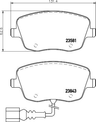 Cobreq N-284 - Тормозные колодки, дисковые, комплект autospares.lv