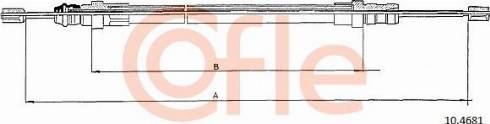 Cofle 92.10.4681 - Тросик, cтояночный тормоз autospares.lv