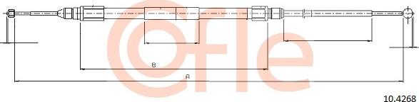 Cofle 92.10.4268 - Тросик, cтояночный тормоз autospares.lv