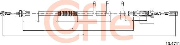 Cofle 92.10.4741 - Тросик, cтояночный тормоз autospares.lv