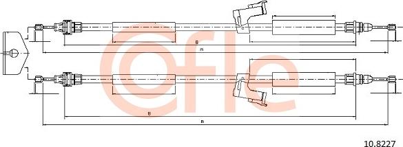 Cofle 92.10.8227 - Тросик, cтояночный тормоз autospares.lv