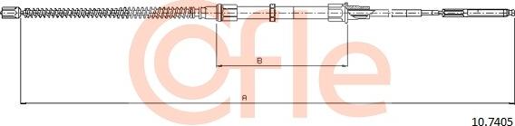 Cofle 92.10.7405 - Тросик, cтояночный тормоз autospares.lv