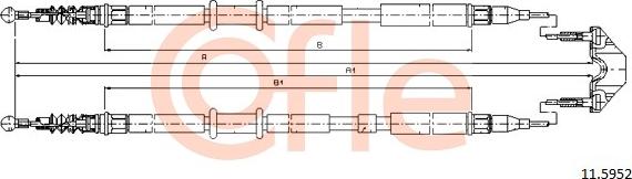 Cofle 92.11.5952 - Тросик, cтояночный тормоз autospares.lv