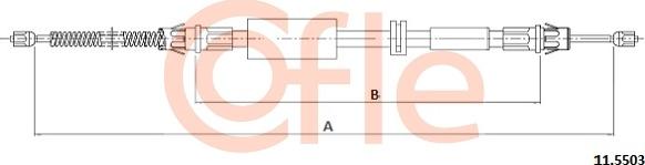 Cofle 92.11.5503 - Тросик, cтояночный тормоз autospares.lv