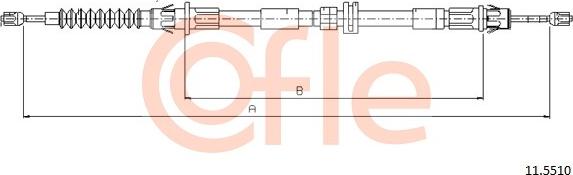 Cofle 92.11.5510 - Тросик, cтояночный тормоз autospares.lv