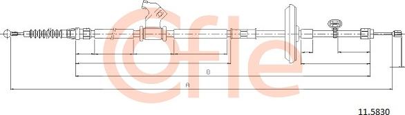 Cofle 92.11.5830 - Тросик, cтояночный тормоз autospares.lv