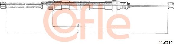 Cofle 92.11.6592 - Тросик, cтояночный тормоз autospares.lv