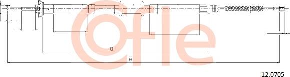 Cofle 92.12.0705 - Тросик, cтояночный тормоз autospares.lv