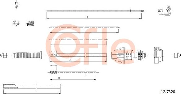 Cofle 92127320 - Тросик газа autospares.lv