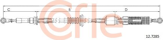 Cofle 92.12.7285 - Трос, наконечник, ступенчатая коробка передач autospares.lv