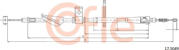 Cofle 92.17.5049 - Тросик, cтояночный тормоз autospares.lv