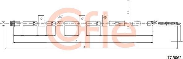 Cofle 92.17.5062 - Тросик, cтояночный тормоз autospares.lv