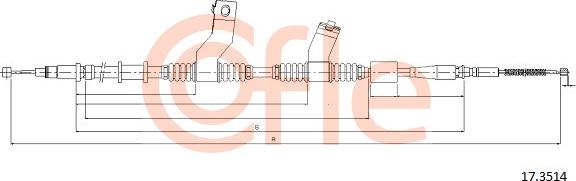 Cofle 92173514 - Тросик, cтояночный тормоз autospares.lv