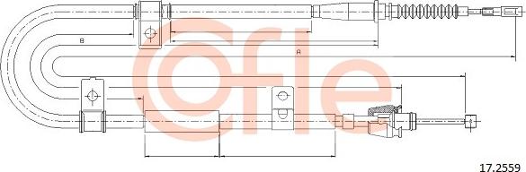 Cofle 92.17.2559 - Тросик, cтояночный тормоз autospares.lv