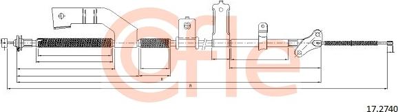 Cofle 92172740 - Тросик, cтояночный тормоз autospares.lv