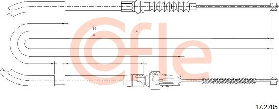 Cofle 92.17.2705 - Тросик, cтояночный тормоз autospares.lv