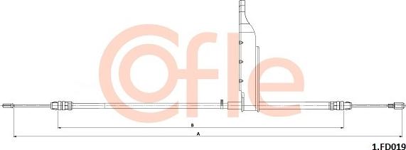 Cofle 92.1.FD019 - Тросик, cтояночный тормоз autospares.lv