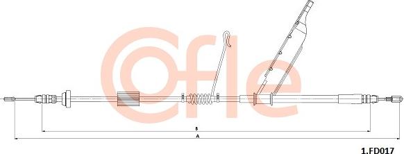 Cofle 92.1.FD017 - Тросик, cтояночный тормоз autospares.lv