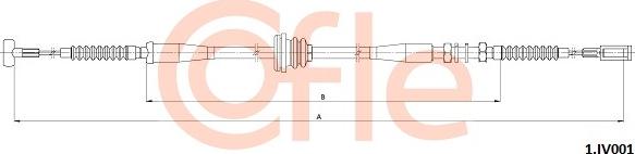 Cofle 92.1.IV001 - Тросик, cтояночный тормоз autospares.lv