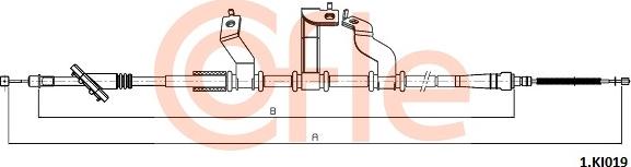 Cofle 92.1.KI019 - Тросик, cтояночный тормоз autospares.lv