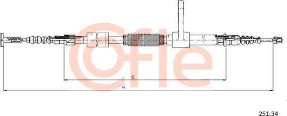 Cofle 92.251.34 - Тросик, cтояночный тормоз autospares.lv