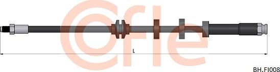 Cofle 92.BH.FI008 - Тормозной шланг autospares.lv