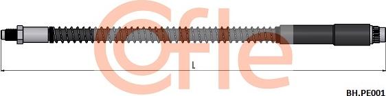 Cofle 92.BH.PE001 - Тормозной шланг autospares.lv