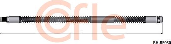 Cofle 92.BH.RE030 - Тормозной шланг autospares.lv