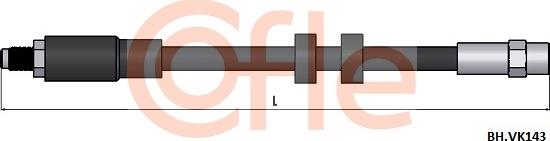 Cofle 92.BH.VK143 - Тормозной шланг autospares.lv