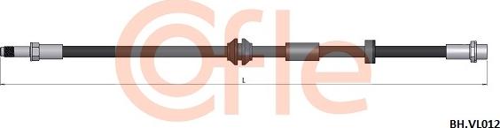 Cofle 92.BH.VL012 - Тормозной шланг autospares.lv