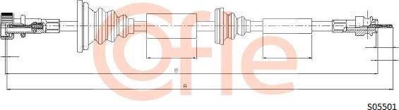 Cofle 92.S05501 - Тросик спидометра autospares.lv