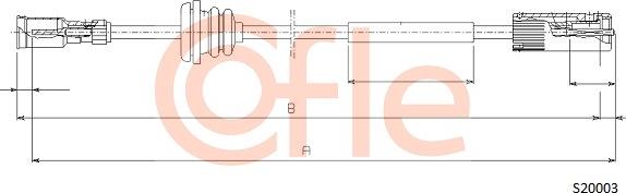 Cofle 92.S20003 - Тросик спидометра autospares.lv