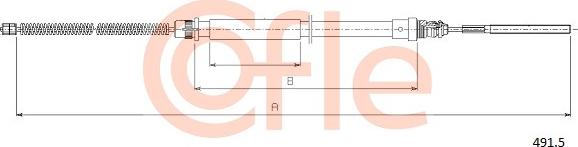 Cofle 491.5 - Тросик, cтояночный тормоз autospares.lv