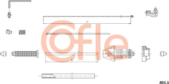 Cofle 493.1 - Тросик газа autospares.lv